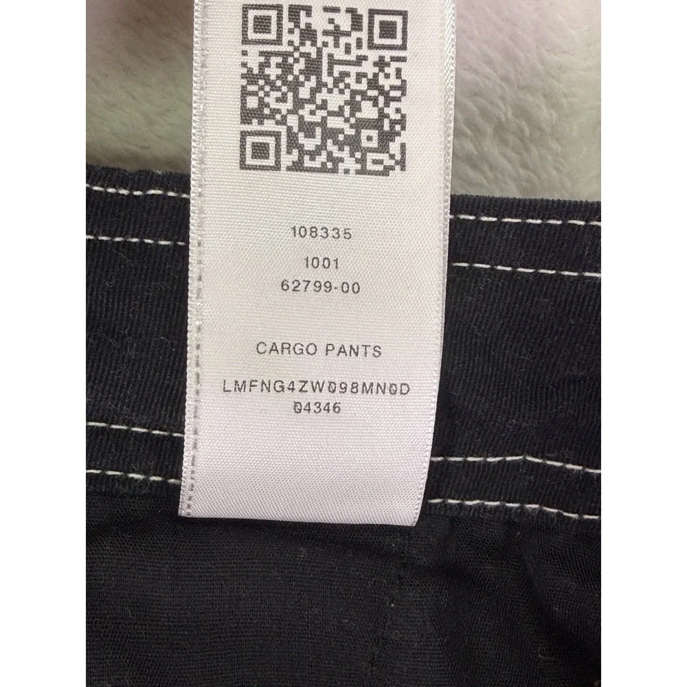 True Religion Pants Mens 32x32 Black‎ Straight Relaxed Cargo Pockets Rock Grunge